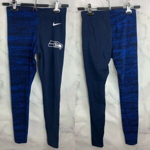 Nike NFL Team Apparel Womens Seattle Seahawks Leggings SZ Small TWO TONE BLUE